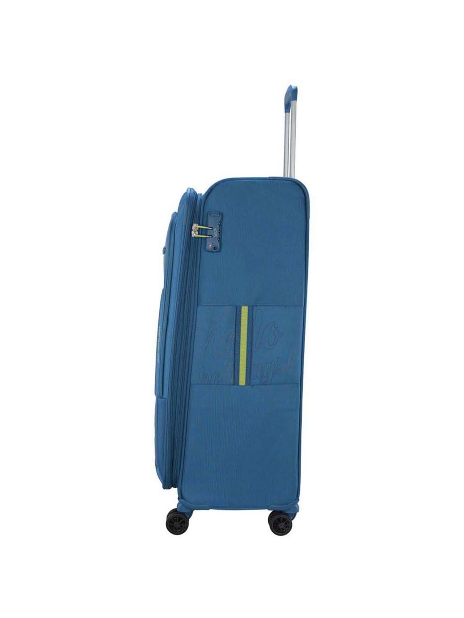 VIP Como Str Exp Teal Blue Solid Soft Large Trolley Bag - 47.2 cm
