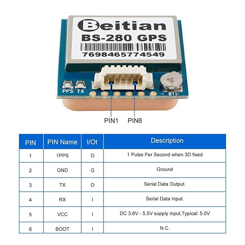 Module NEO-6M(Ar duino , Drone Microcontroller Receiver) Compatible with 51 Microcontroller STM32 Ar duino UNO R3 with IPEX Antenna High Sensitivity for Navigation Satellite Positioning