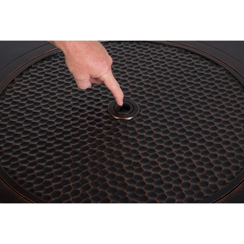 Leeward Hammered Aluminum LPG Fire Pit - Fire Sense