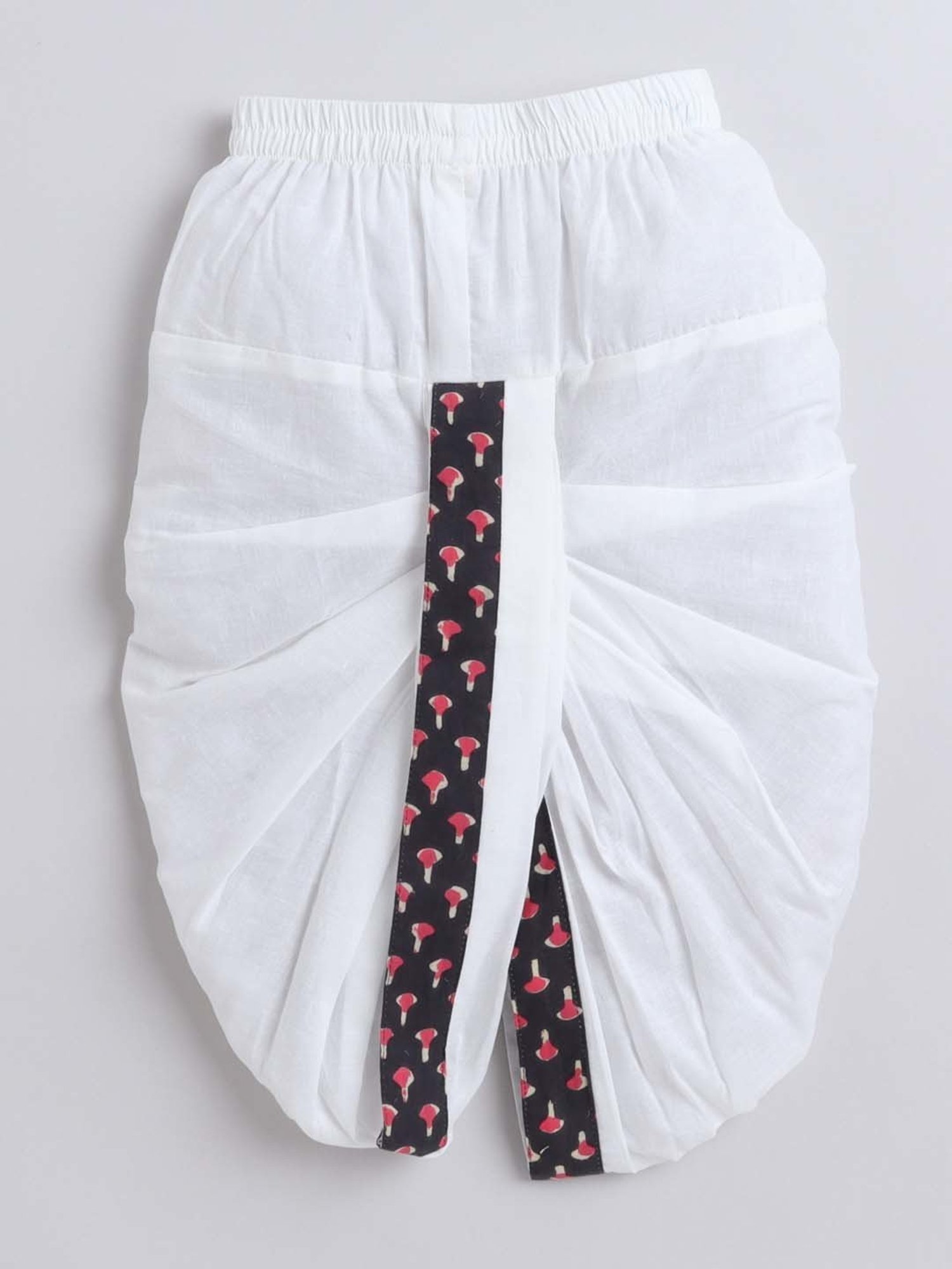 The Magic Wand Kids Black & White Cotton Printed Full Sleeves Kurta Set