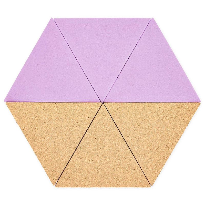 Paper Junkie 12-Pack Double-Sided Triangle Cork Boards Bulletin Boards Wall Decor