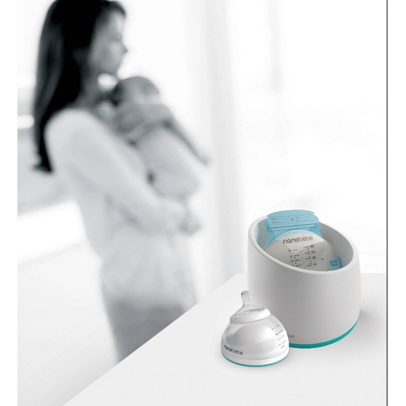 Nanobebe 25 Breast Milk Storage Bags and Organizer - White