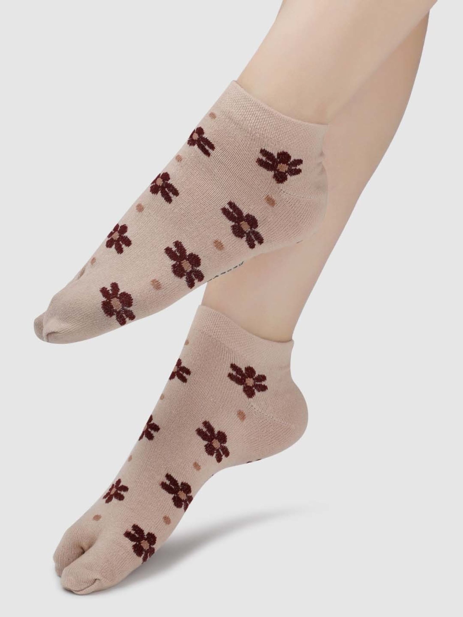 NEXT2SKIN Grey & Beige Cotton Thumb Socks - Pack Of 3