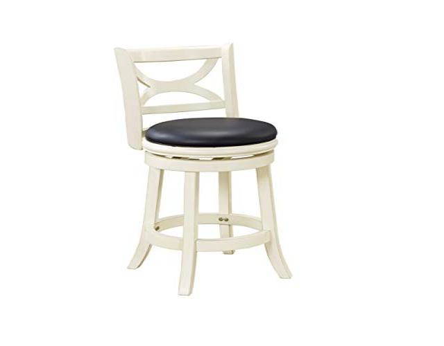 Boraam 43724 Florence 24 Inch Bar Stool - White Sandthru Finish