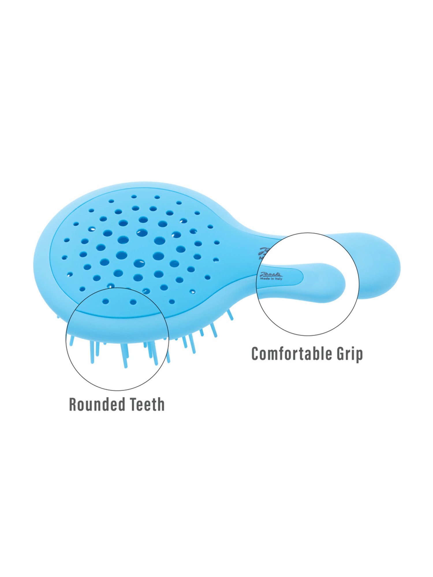 Janeke 1830 Professional Fluo Blue Unisex Hair Brush