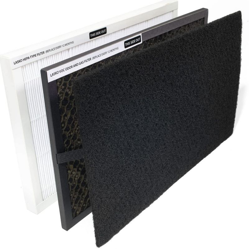 Lasko HF25620 Pure Gold 3 Speed 3 Layer HEPA Filter 160 Square Foot Smoke Allergy Ionizer Air Purifier