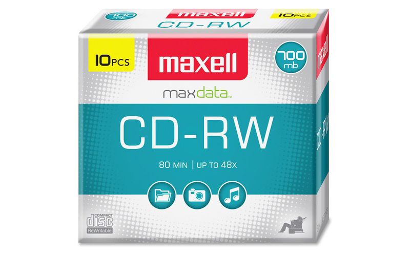 Maxell 4x CD-RW Media - 120mm - 1.33 Hour Maximum Recording Time