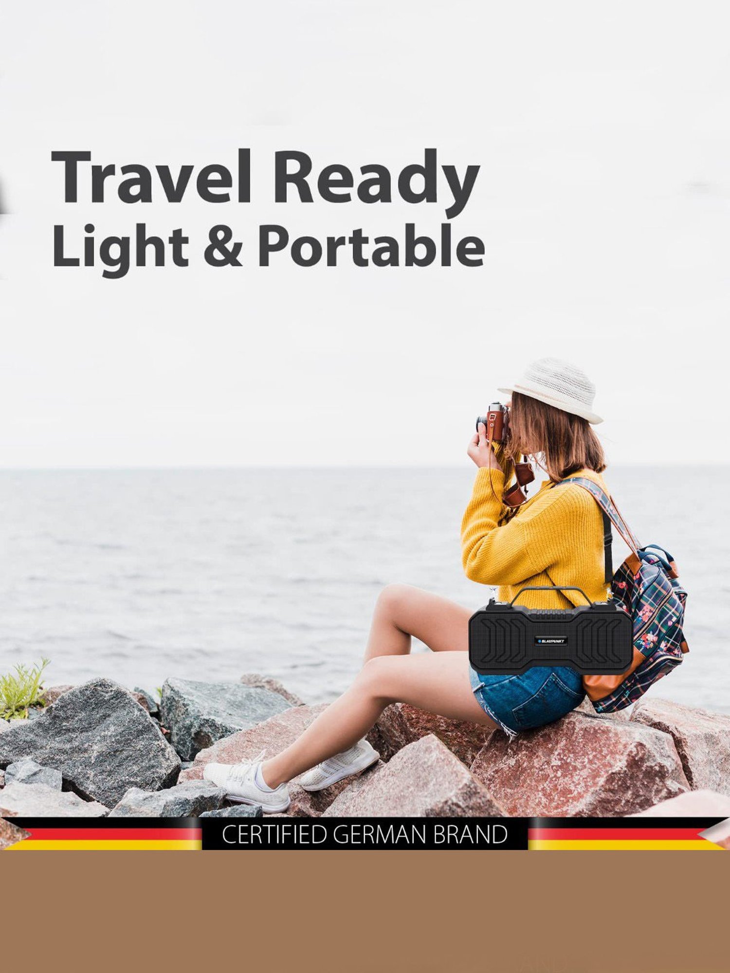 BPS5 5 quot Outdoor Weather Resistant Bluetooth Patio Speakers Pair White