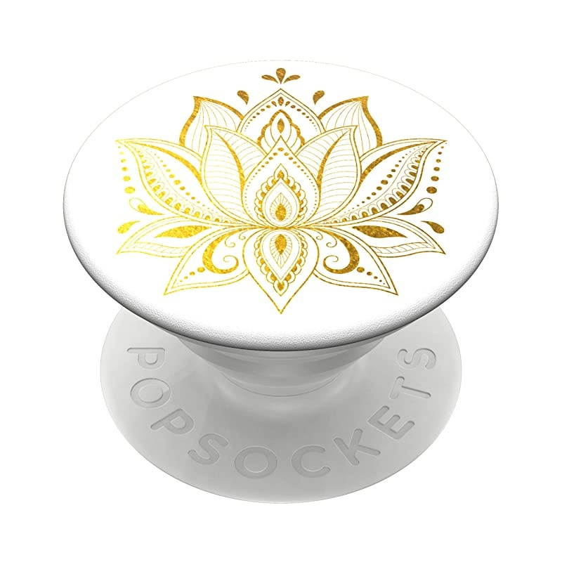 PopGrip Expanding Stand and Grip with a Swappable Top for Phones & Tablets - Golden Prana