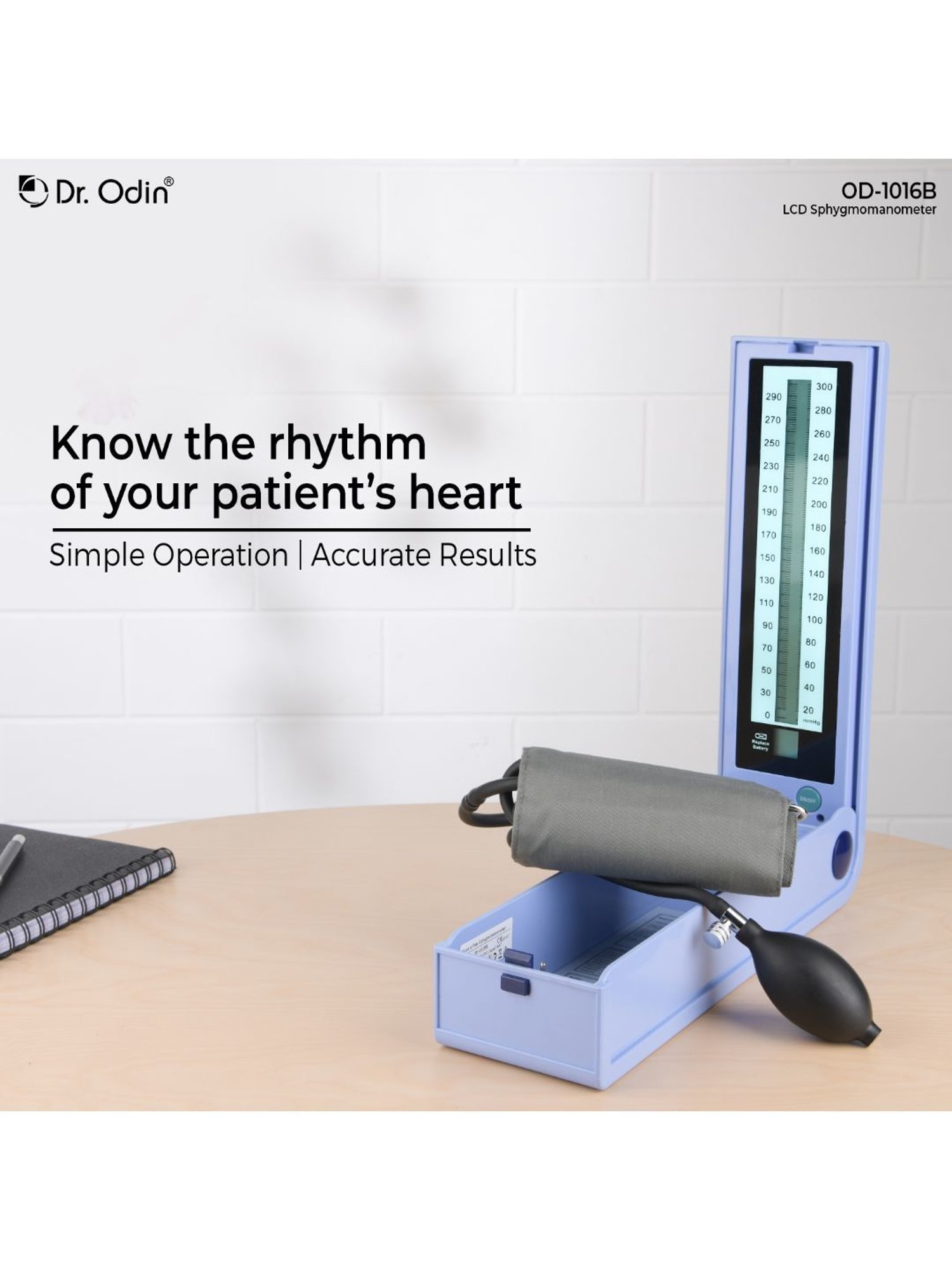 Dr. Odin OD-1016B Mercury-Free Sphygmomanometer (Blue)