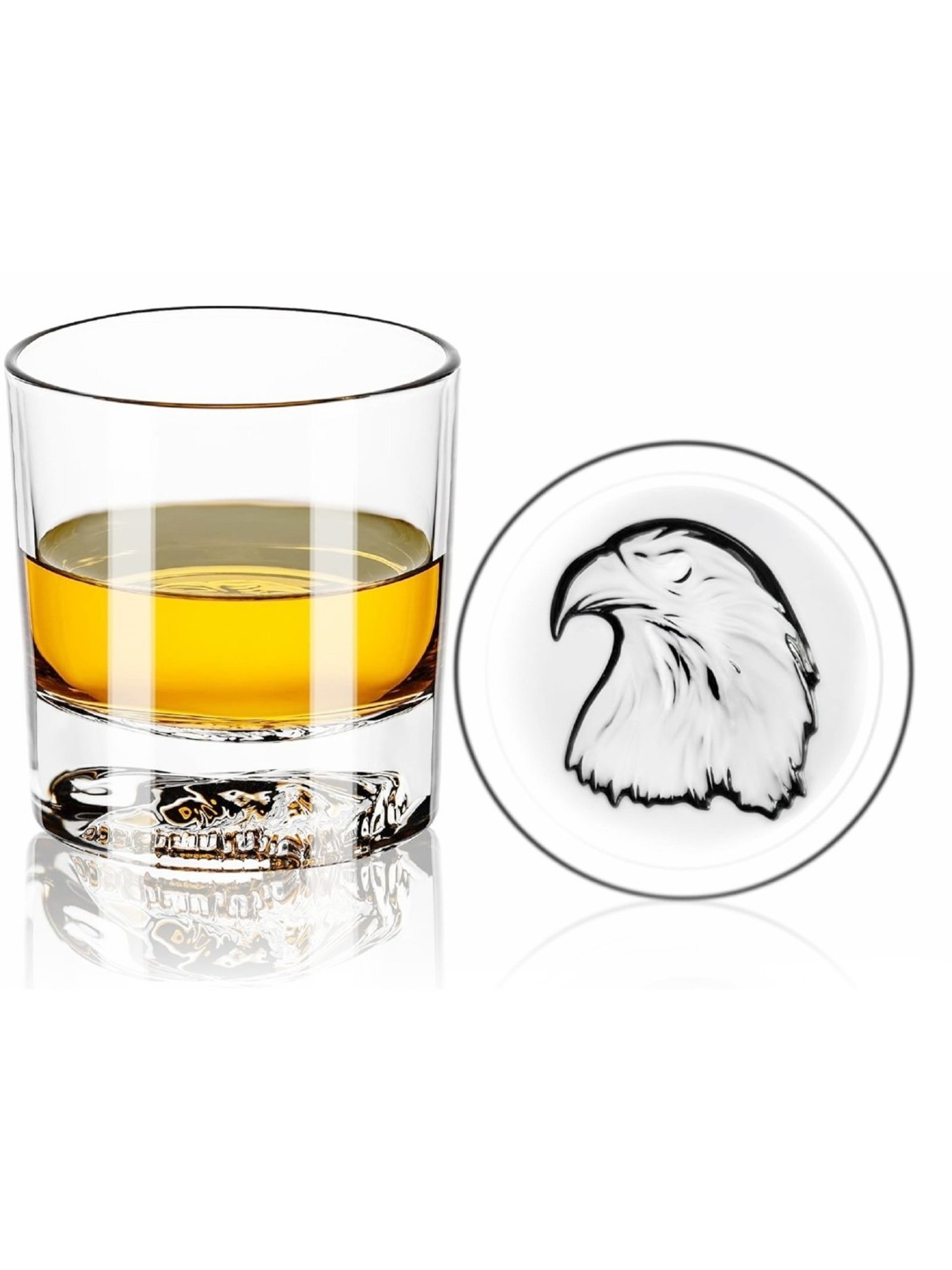 Melbify Eagle Transparent Whiskey Glass 300ml - Set of 2