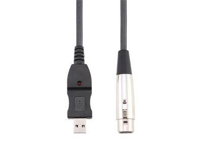 3M Microphone USB MIC Link Cable USB Male to XLR Female