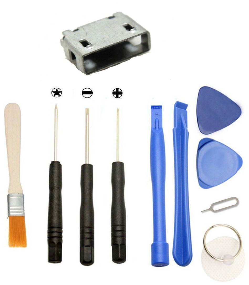 Games&Tech Micro USB Replacement DC Charging Charger Port Data Connector + Tools for HP Slate 10 HD 3510