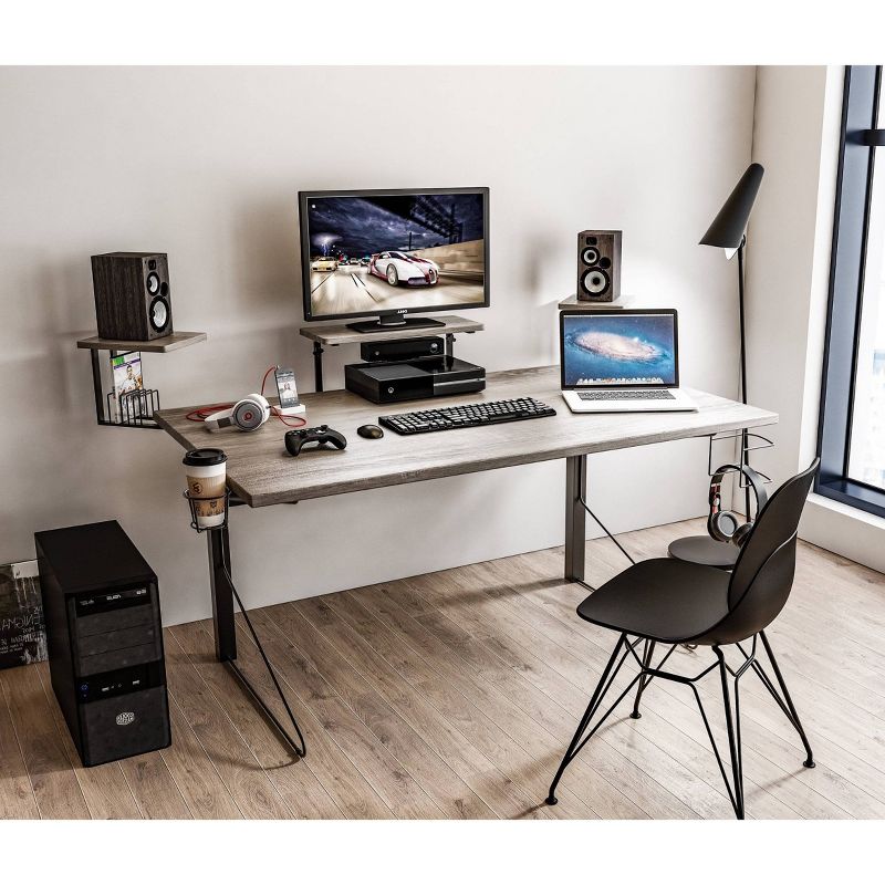 Carnegie Computer Gaming Desk Black/Gray - Jamesdar