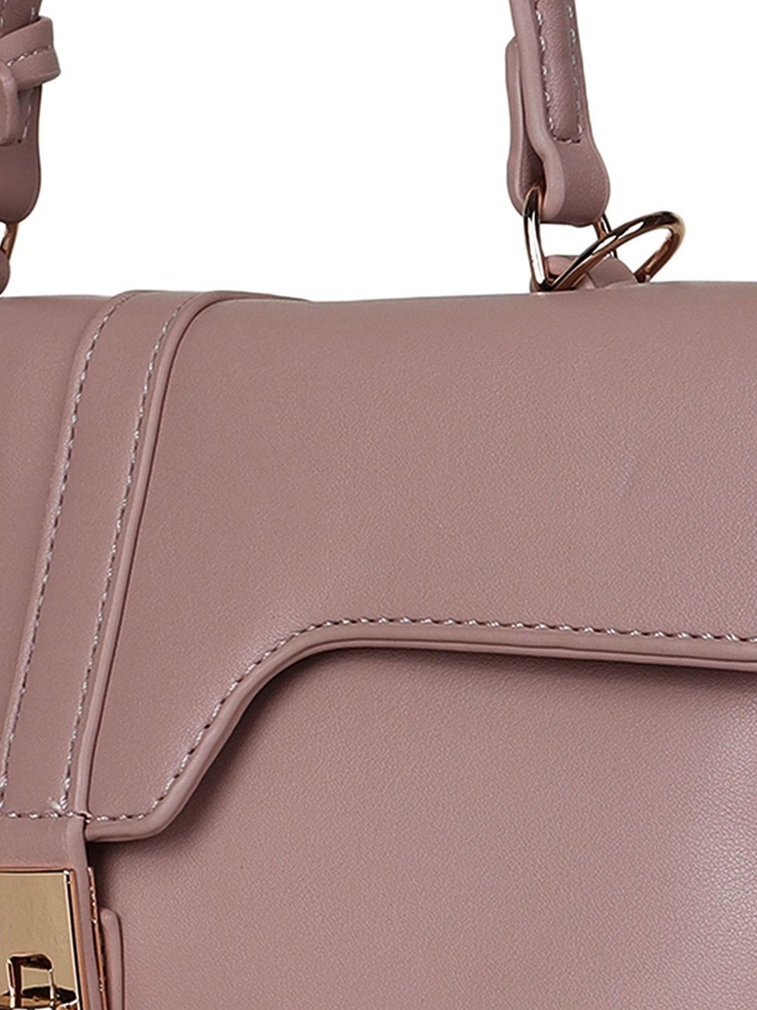 Carlton London Purple Solid Medium Handbag