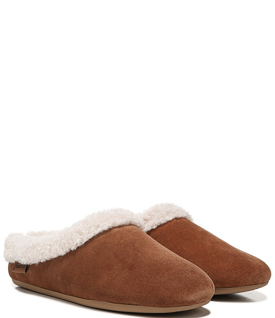 Zodiac Paloma Suede Faux Shearling Lined Slippers