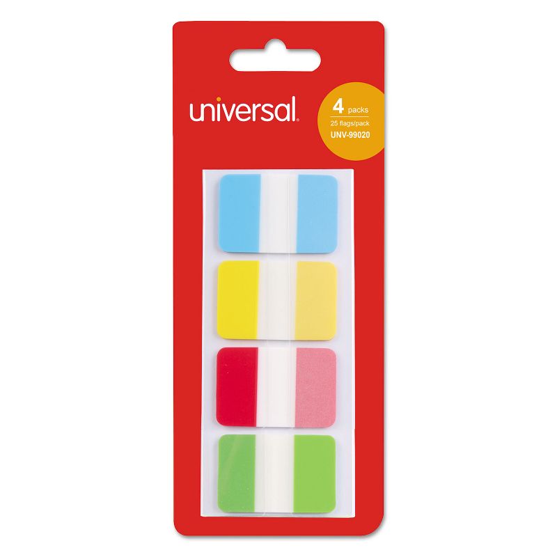 Universal Self Stick Index Tab 1" Assorted Colors 100/Pack 99020