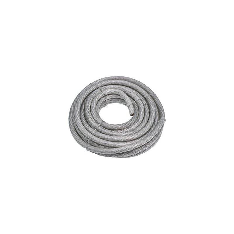 25 FT 4 AWG GA Full Gauge Battery Power Cable Ground Wire Clear Silver OFC Copper