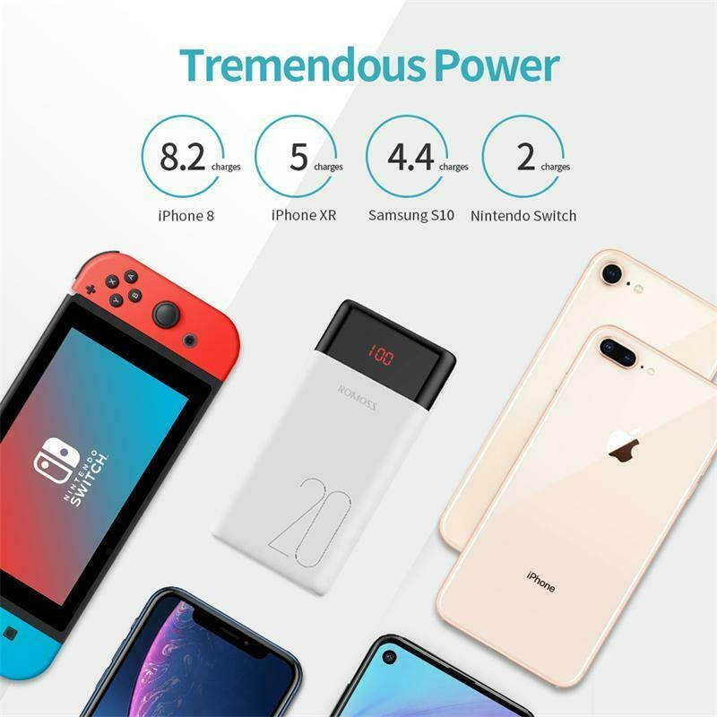 20000mAh Portable Battery Charger Power Bank+Lightning Cable for iPhone