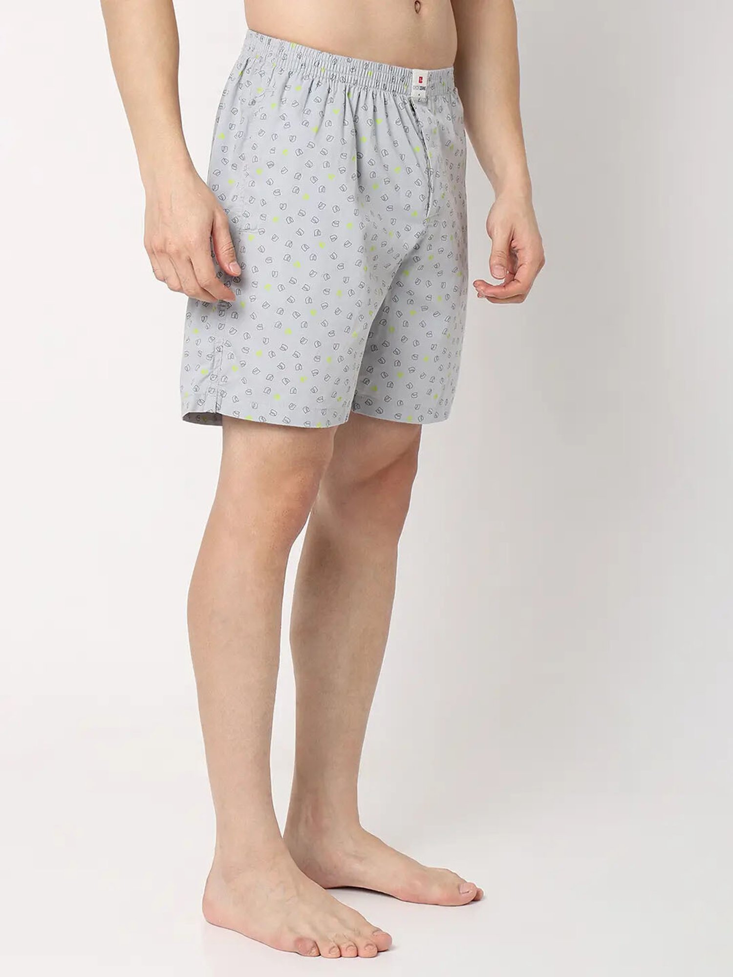 UnderJeans by Spykar Snowfall Blue Printed Boxer Shorts