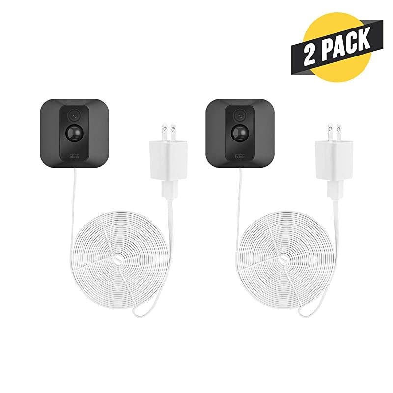 Weatherproof Power Cable Compatible with Blink Outdoor Blink XT2XT Camera Long and Thin 16ft Cable 2 Pack White