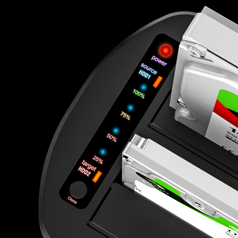 MAIWO Hard Drive Base Usb3.0 External Reading 3.5-Inch Dual Disk Duplicator Serial Mechanical Solid State Drive Box Hard Drive Duplicator With Cf&Sd Card Reader-K3062Cr