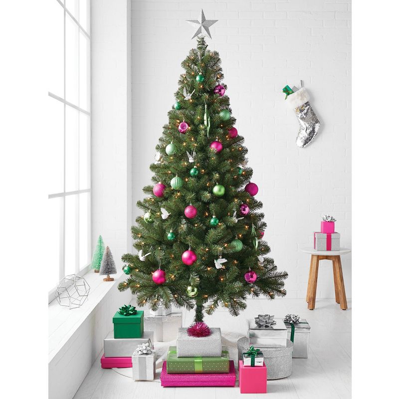 6ft Pre-lit Artificial Christmas Tree Alberta Spruce Clear Lights - Wondershop™