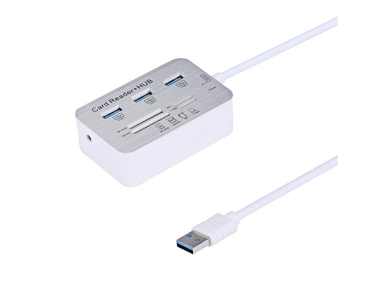 Micro USB3.0 Hub Combo 3 Ports Card Reader High Speed Multi USB Splitter Hub USB Combo All In One for PC Computer Accessories