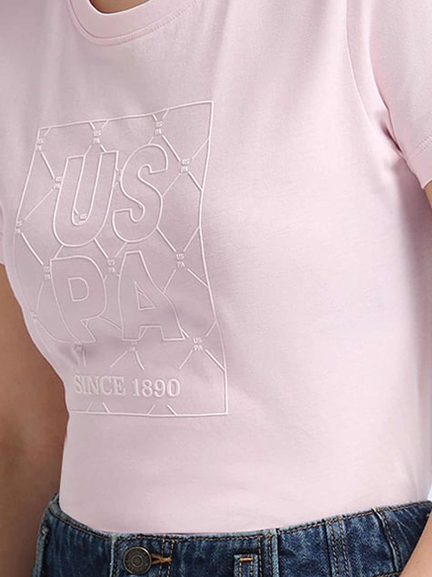 U.S. Polo Assn. Pink Graphic Print T-Shirt