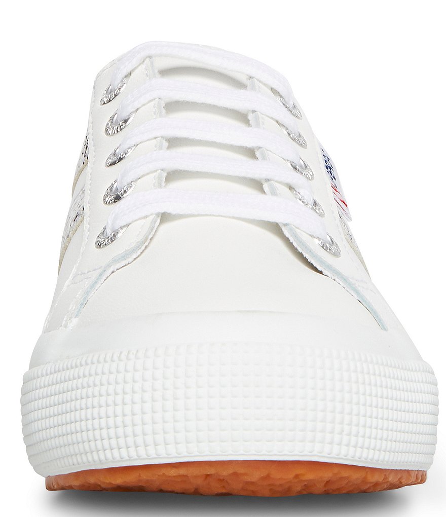 Superga Women's 2953 Nappa Leather Snake Detail Sneakers