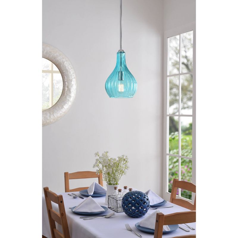 Kenroy Darcy 1 Light Pendant - Blue