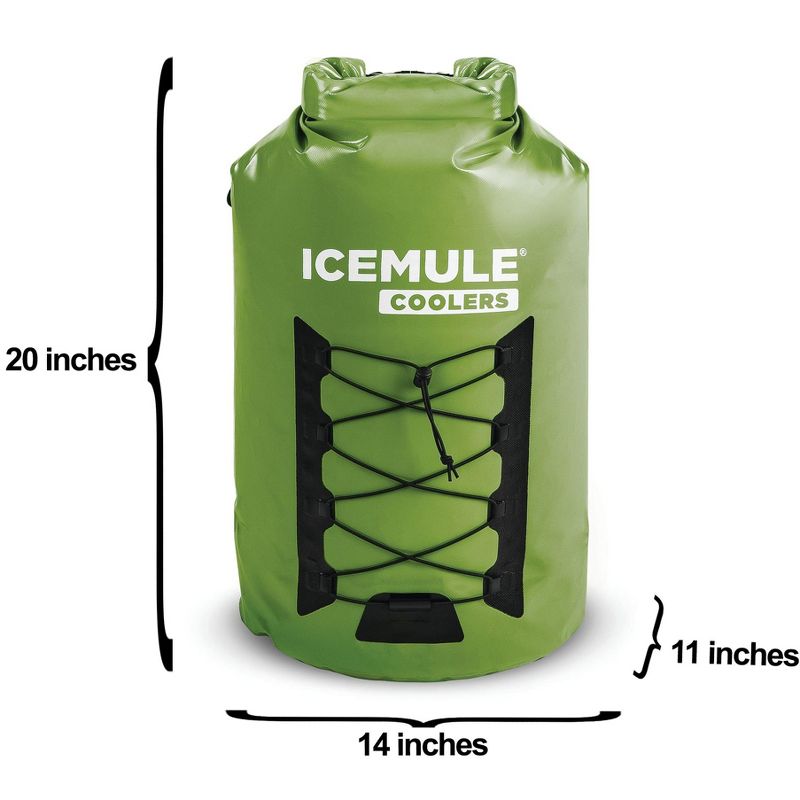 IceMule 1015-OL Pro XLarge Collapsible Portable Soft Sided Roll Top 33 Liter 24 Can Lightweight Insulated Waterproof Leak Proof Backpack Cooler Bag