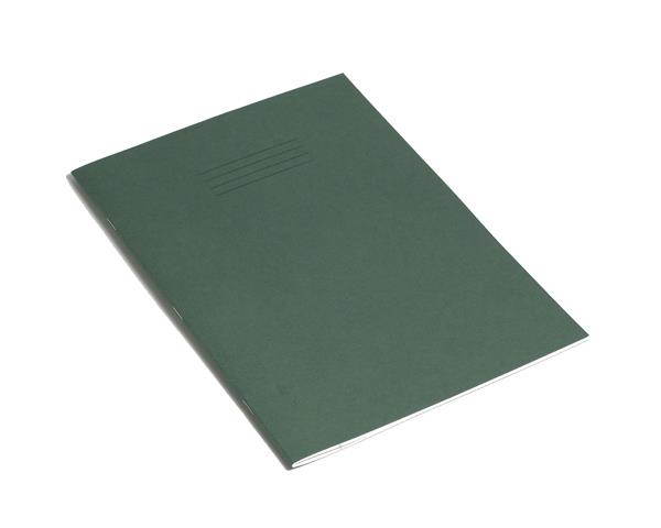 Rhino Exercise Book, A4, 48 page, 8mm ruled lines with margin, Dark Green Cover (Pack of 10)