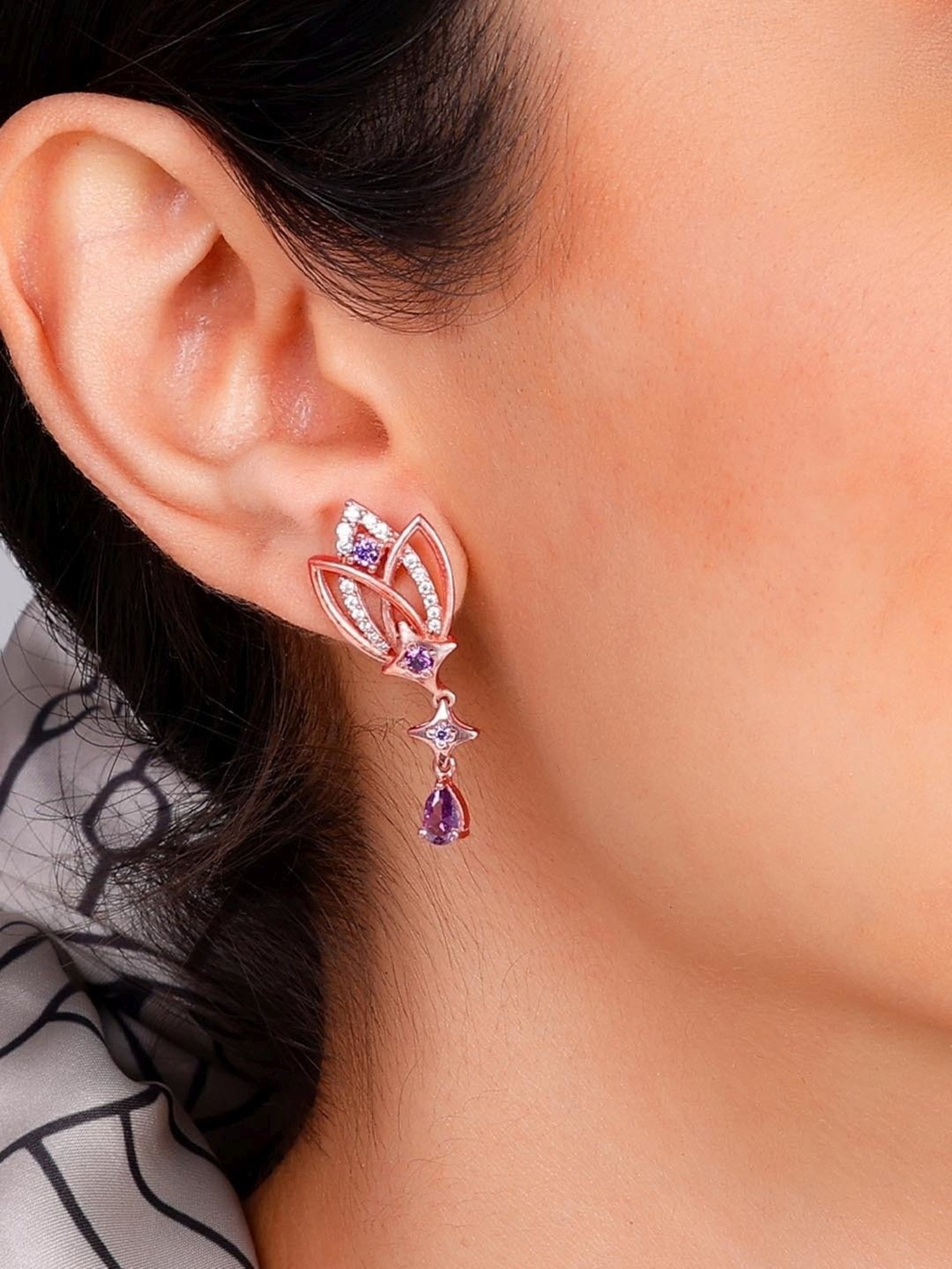 GIVA 92.5 Sterling Silver Blessed Notre Dame Earrings for Women