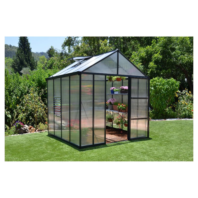 8' X 8' Glory Greenhouse - Gray - Palram