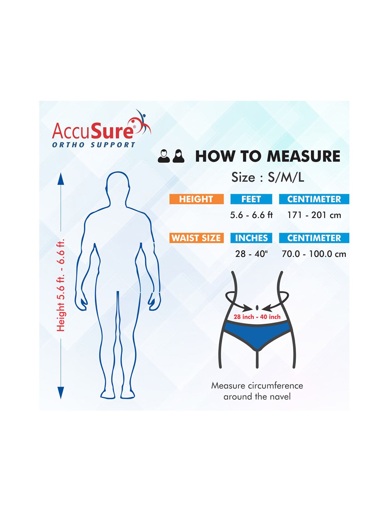 AccuSure Posture Corrector Taylor Brace - Rec Size (S/M/L) For Ht:5.6-6.6 Ft Waist:28-48 in (Grey)
