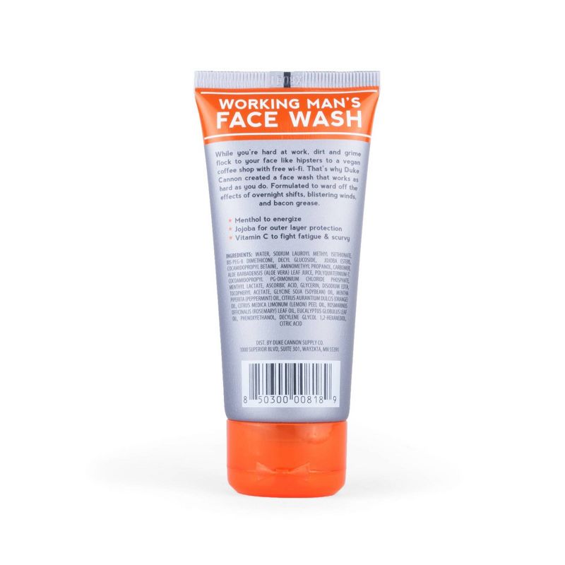 Duke Cannon Supply Working Man's Face Wash - Trial Size - 2 fl oz