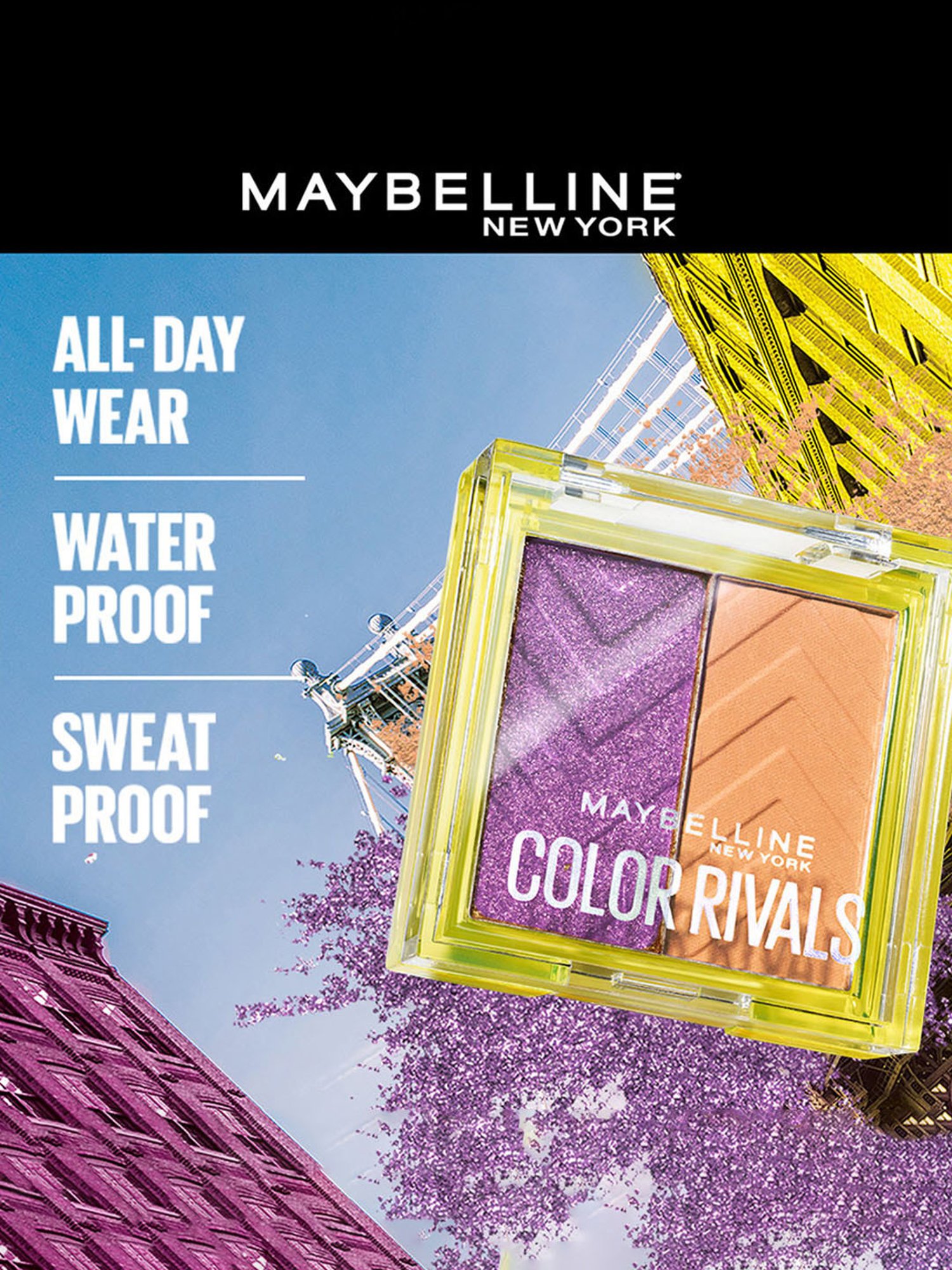 Maybelline New York Color Rivals Duo Eyeshadow Palette Spontaneous x Purposeful - 3 gm