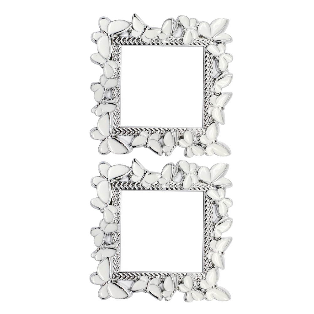 2pcs Pattern Light Switch Surround Stickers Decorative Button Switch Sticker Switch Protective Cover for Living Room (White)