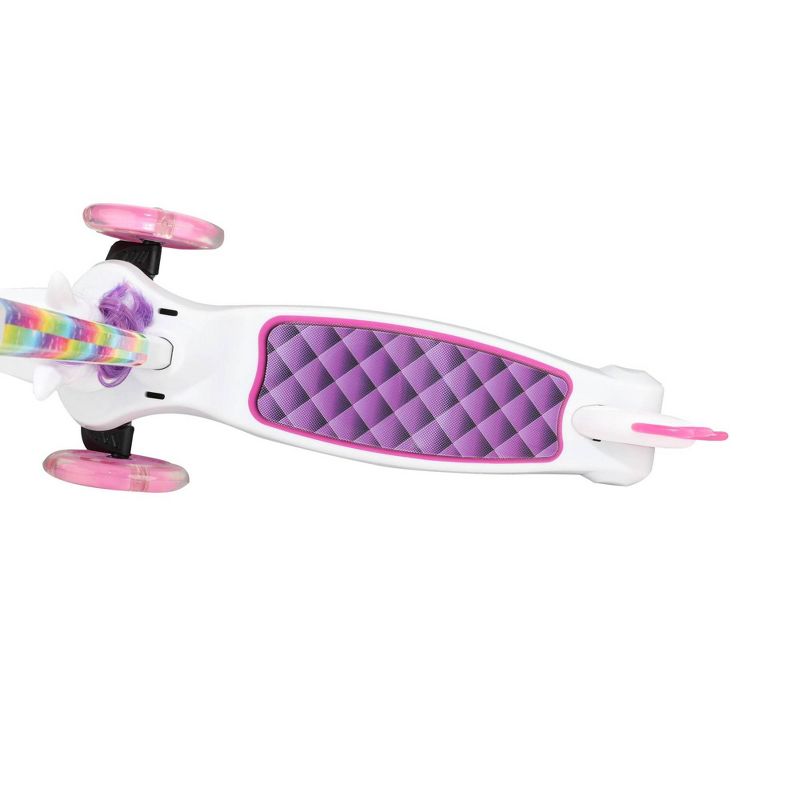 Sakar Unicorn 3D 3 Wheel Scooter - White/Pink/Purple