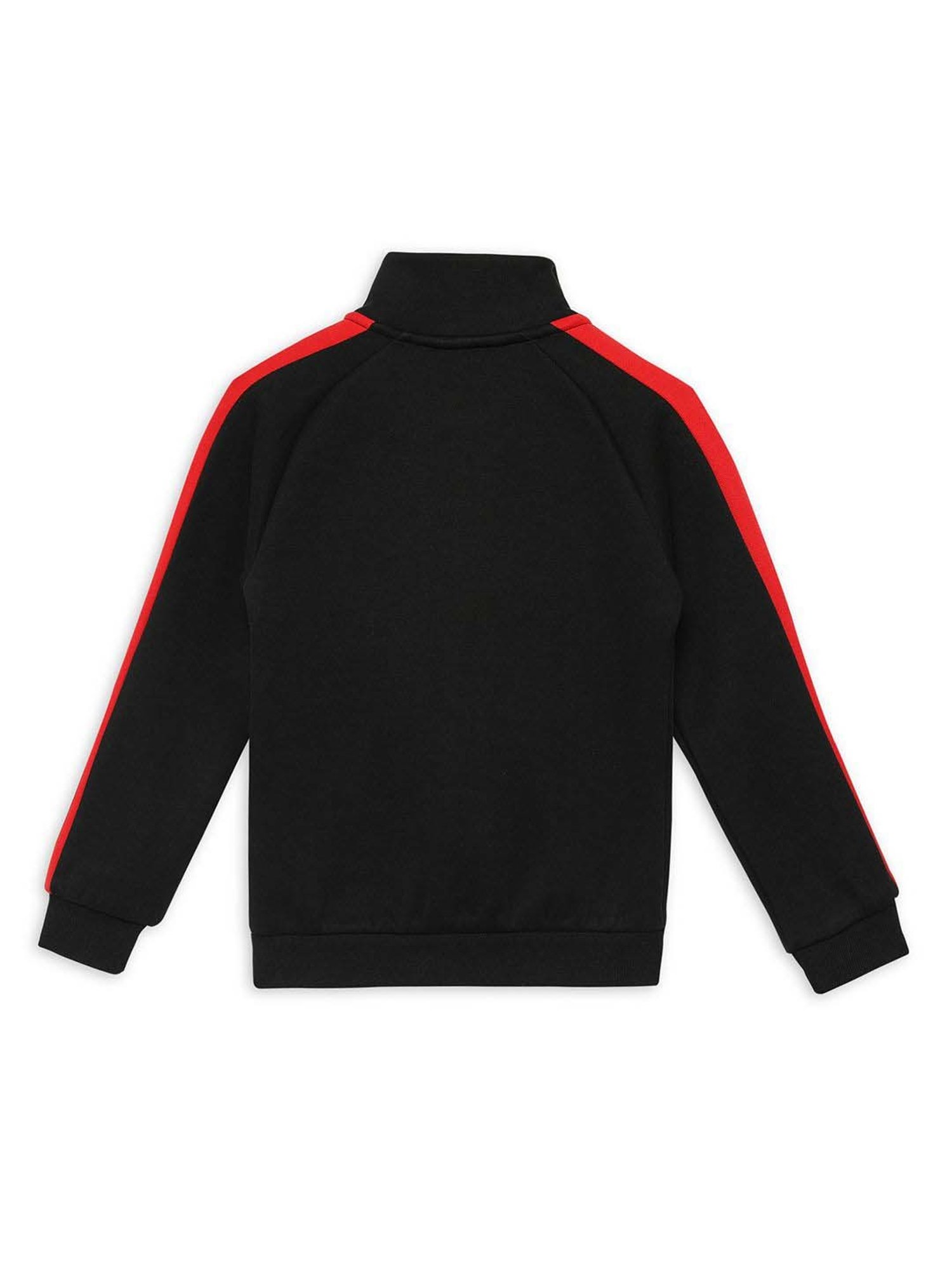 Puma Kids Iconic T7 Black & Red Cotton Logo Full Sleeves Track Jacket