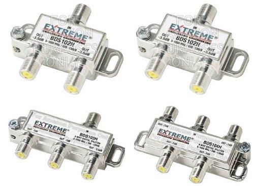2 WAY 3 WAY 4 WAY + EXTRA 2 WAY- EXTREME HD DIGITAL 1GHz HIGH PERFORMANCE COAX CABLE SPLITTER - BDS102H BDS103 BDS104h