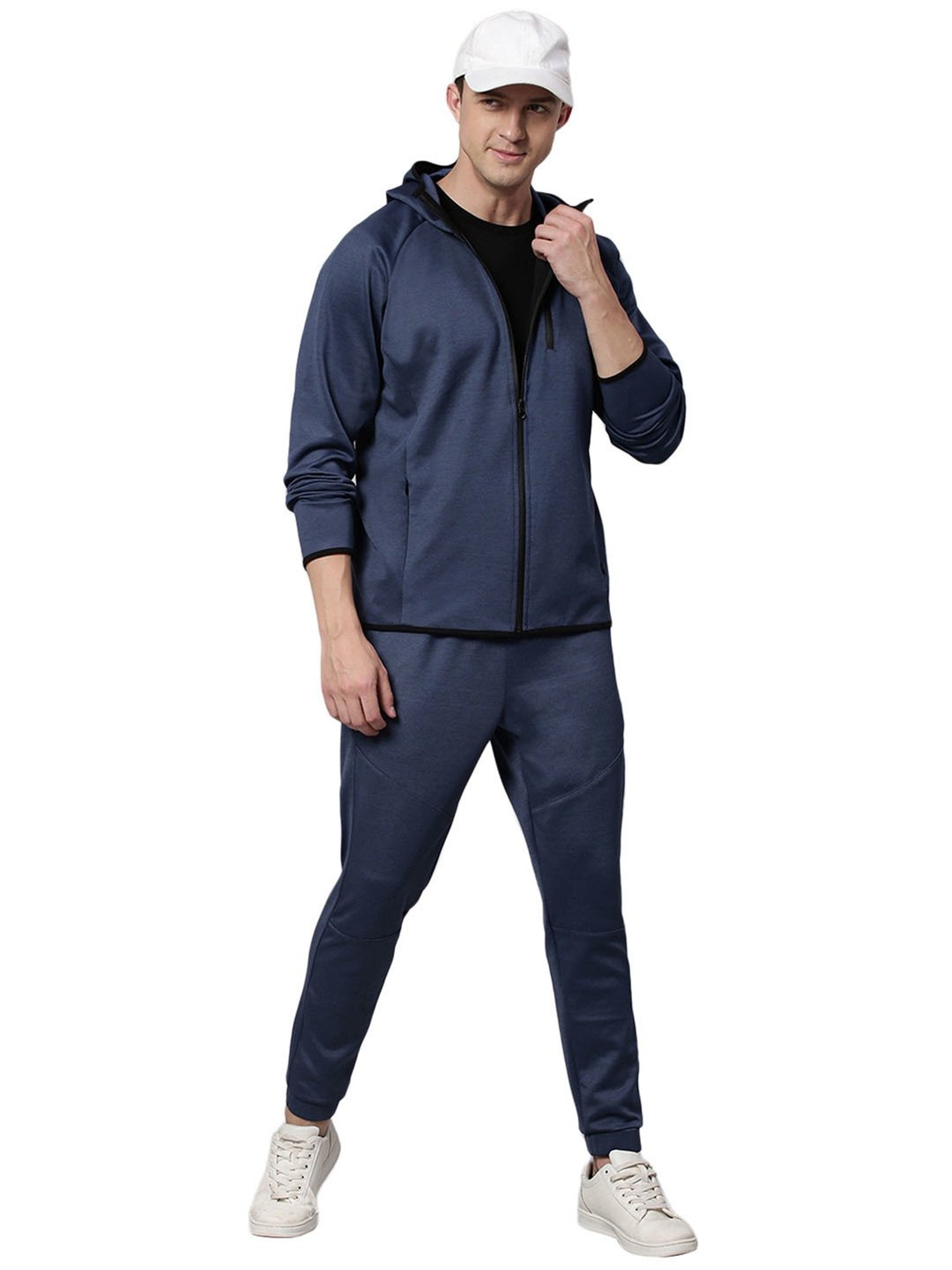 Slowave Navy Regular Fit Tracksuits
