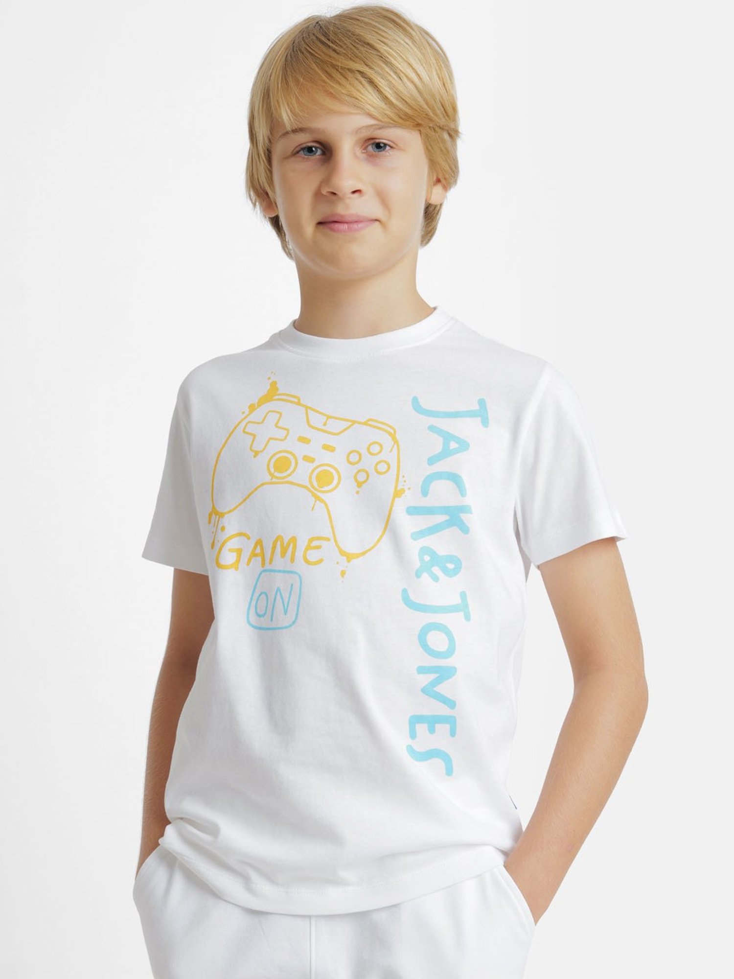 Jack & Jones Junior White Printed T-Shirt