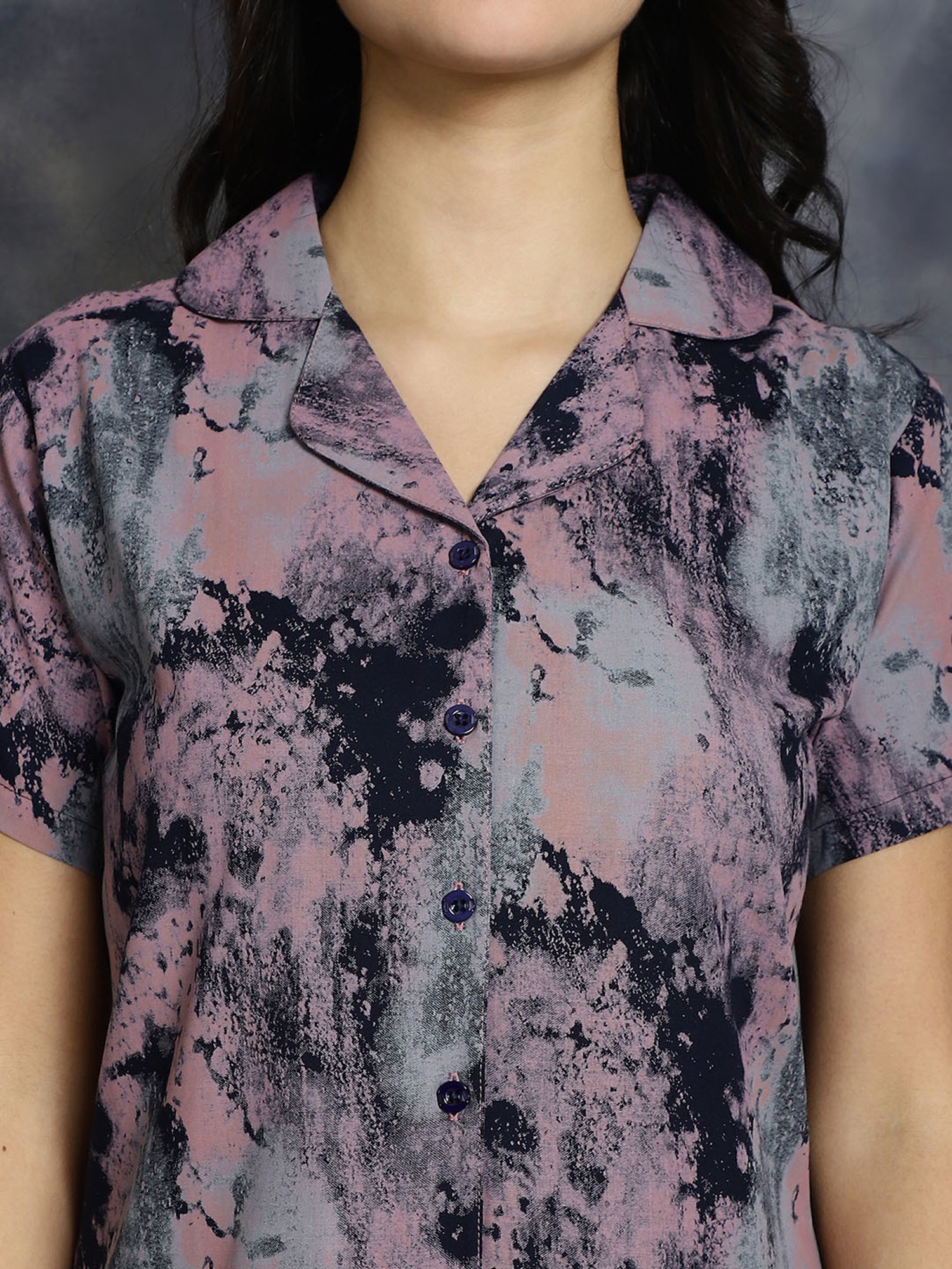 Boston Club Pink Printed Top With Lounge Pants