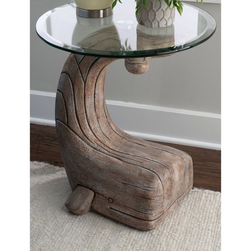 Weldon Whale Side Table Driftwood - Powell Company