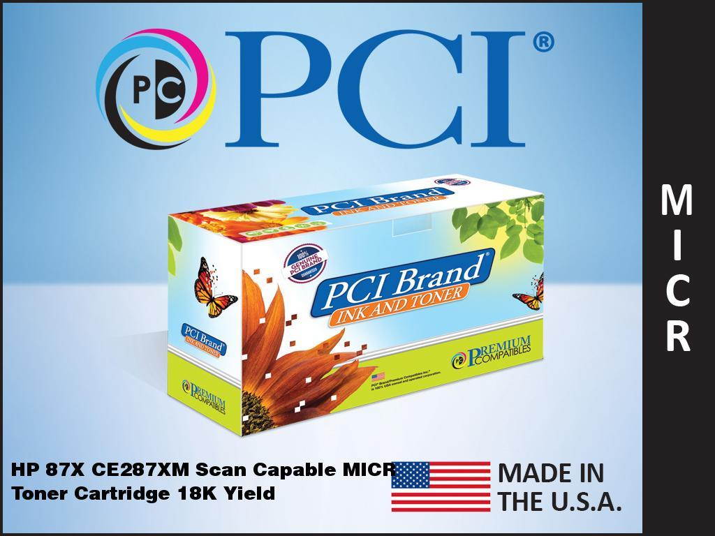 Pci Hp 87X Cf287x-M Scan Capable High Yield Micr Toner Cartridge 18,000 Pg Yield