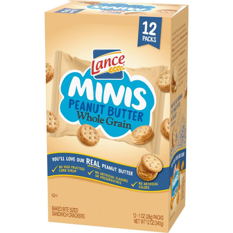 Lance Peanut Butter Whole Grain Multipack Sandwich Crackers - 12ct