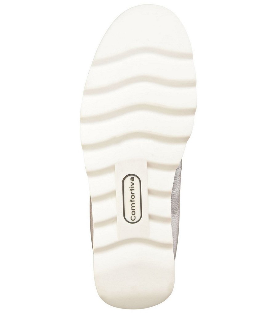 Comfortiva Grace Metallic Leather Elastic Skimmers Flats