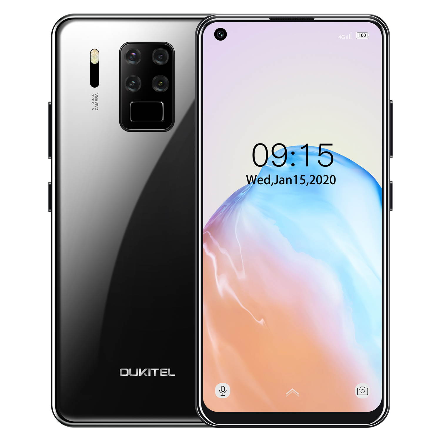 4G Mobile Phone OUKITEL C18 Pro, Quad Camera 16MP+8MP+5MP+2MP, 6.55&rsquo;&rsquo; Full HD SIM Free Smartphone Unlocked, Helio P25 Octa Core 4GB+64GB, 4000mAh Fingerprint Face Unlock Android 9.0 DUAL SIM
